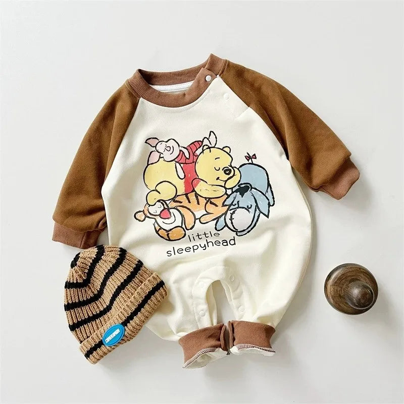 Tigger Pig Disney Cartoon Baby Clothes Long-sleeved Onesie Toddler