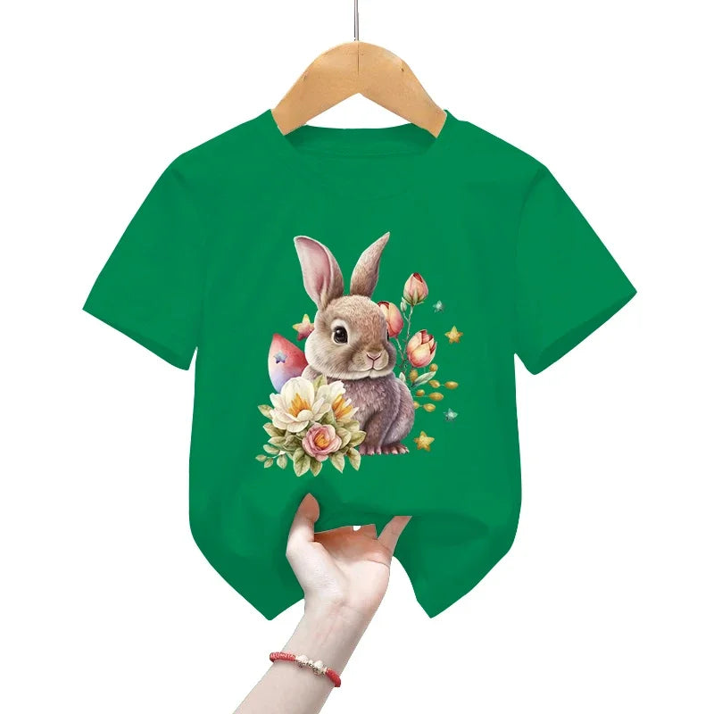Kids Easter Bunny Print T-Shirt