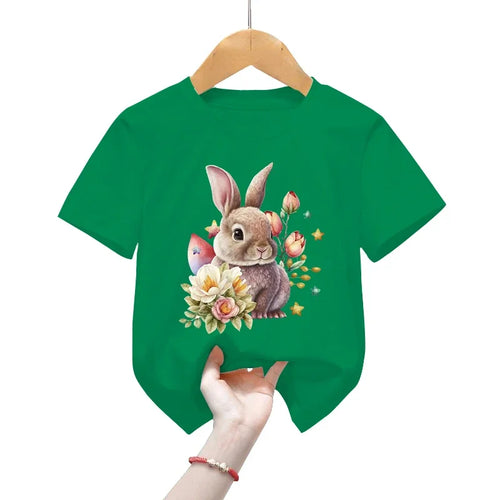 Kids Easter Bunny Print T-Shirt