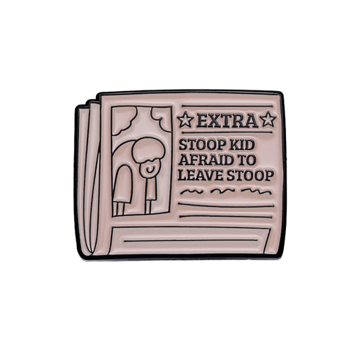 Vintage Newspaper Enamel Pins Custom Lost And Found Breaking News