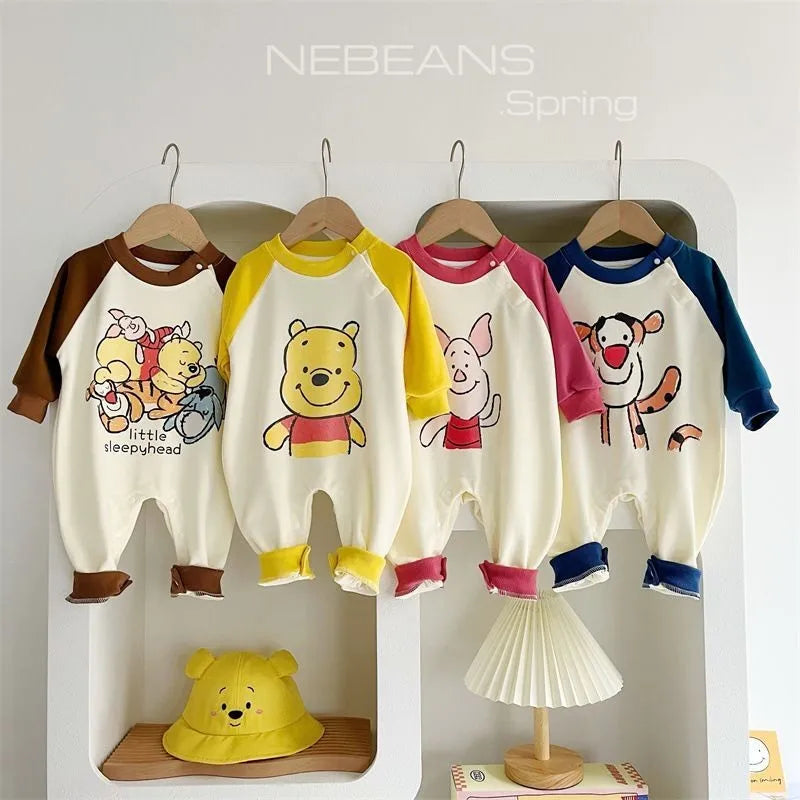 Tigger Pig Disney Cartoon Baby Clothes Long-sleeved Onesie Toddler