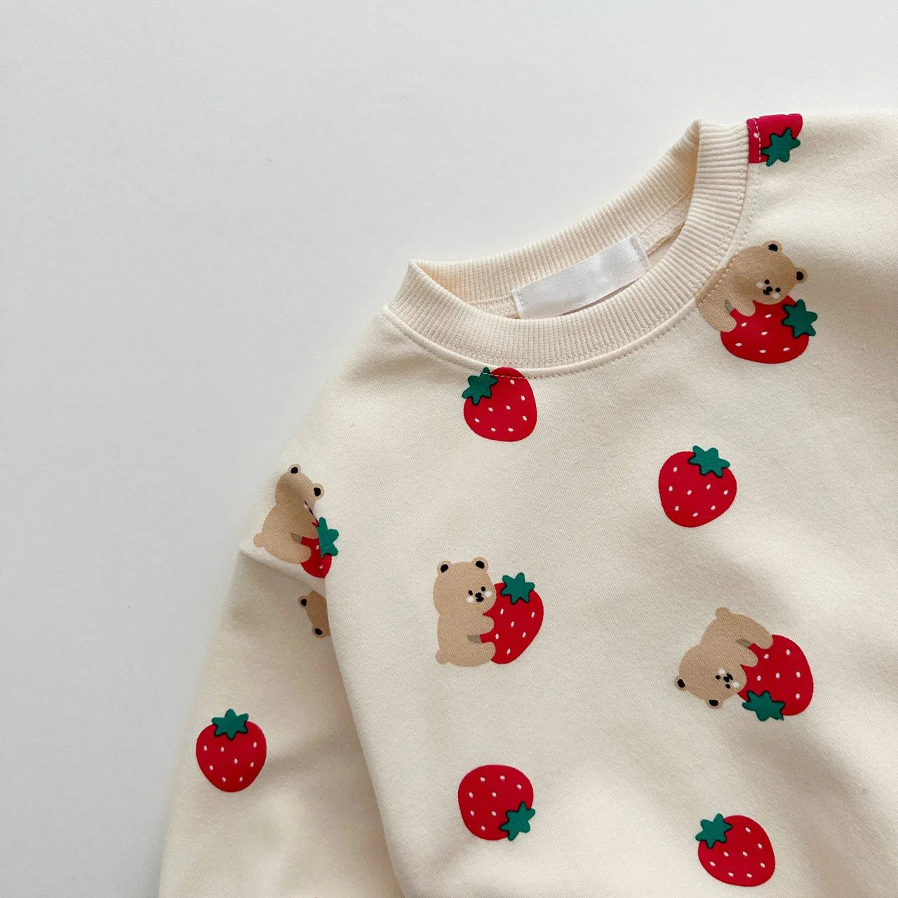 Spring & Autumn Cute Set Baby Girls Fashion Strawberries Pullover Tops
