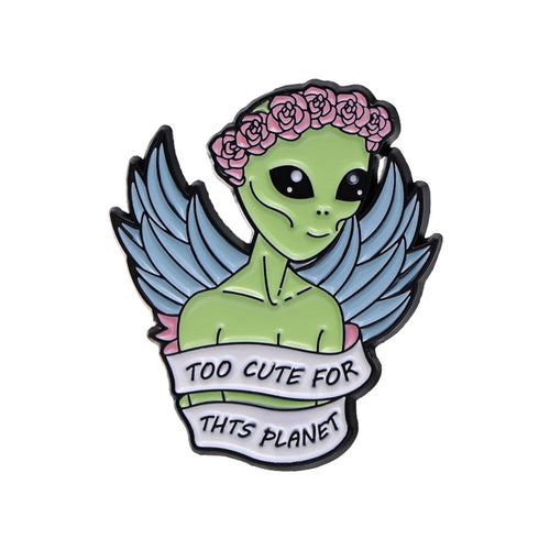 Stay Rad Enamel Pins Custom ET Alien Believe Yourself