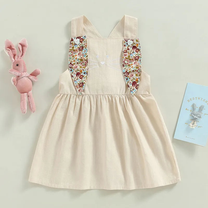 Easter Princess Toddler Kids Baby Girls Dress 1-4Years Floral Print