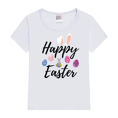 Kids Happy Easter Printed T Shirt