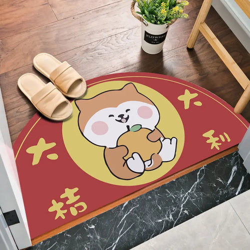 Cartoon Lucky Cat Welcome Entrance Doormats Good Fortune Rug Soft Door