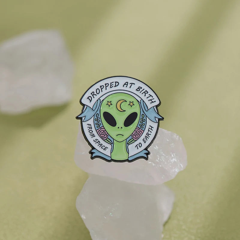 Stay Rad Enamel Pins Custom ET Alien Believe Yourself
