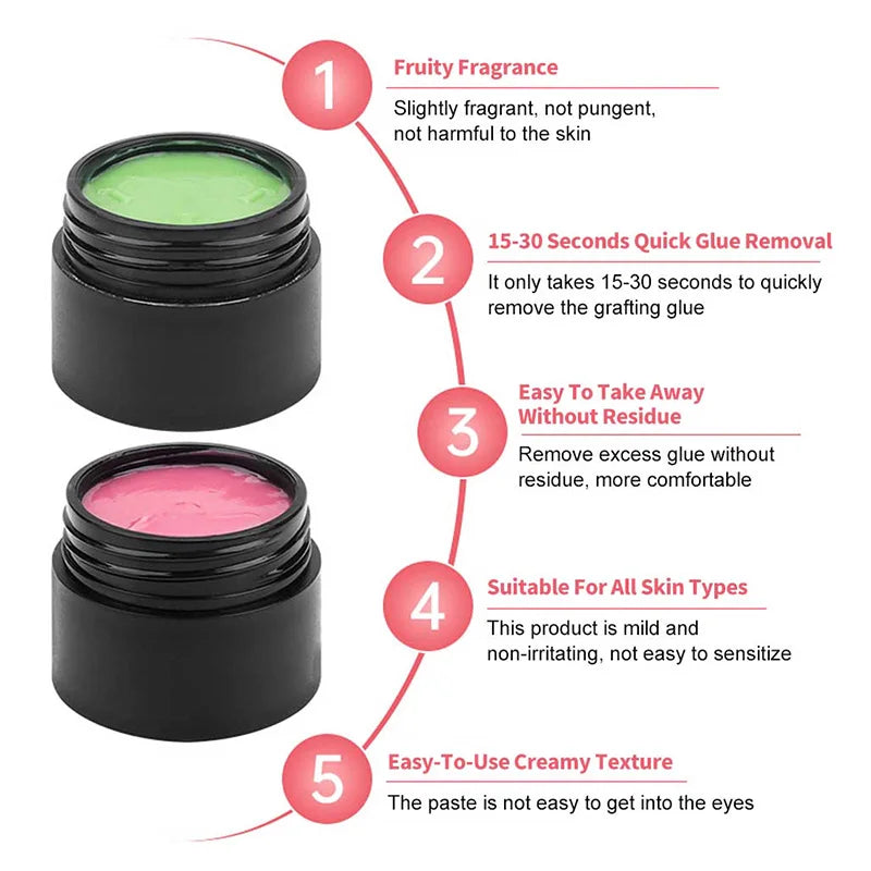 New 10g Fruit Flavour Eyelash Glue Remover Zero Stimulation Quick
