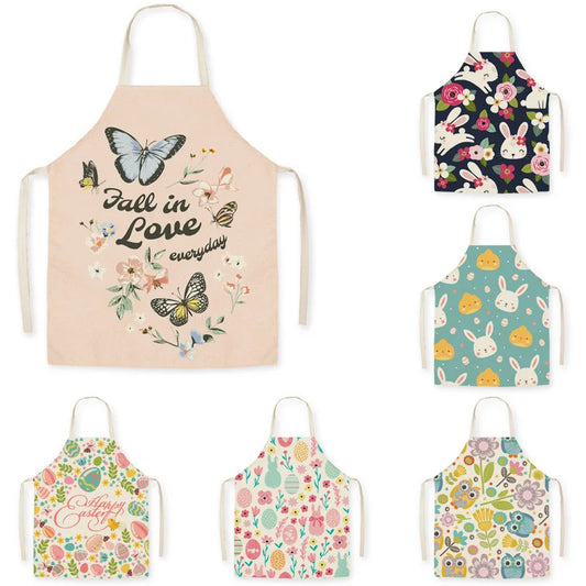 Kitchen Aprons Easter Bunny Print