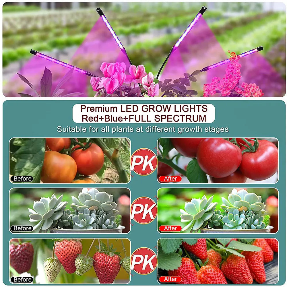 30-150 LED USB Grow Light Phytolamp for Plants with Control Full