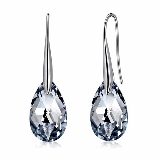 New 925 sterling silver 100% Original Crystal Earrings From  Swarovski's