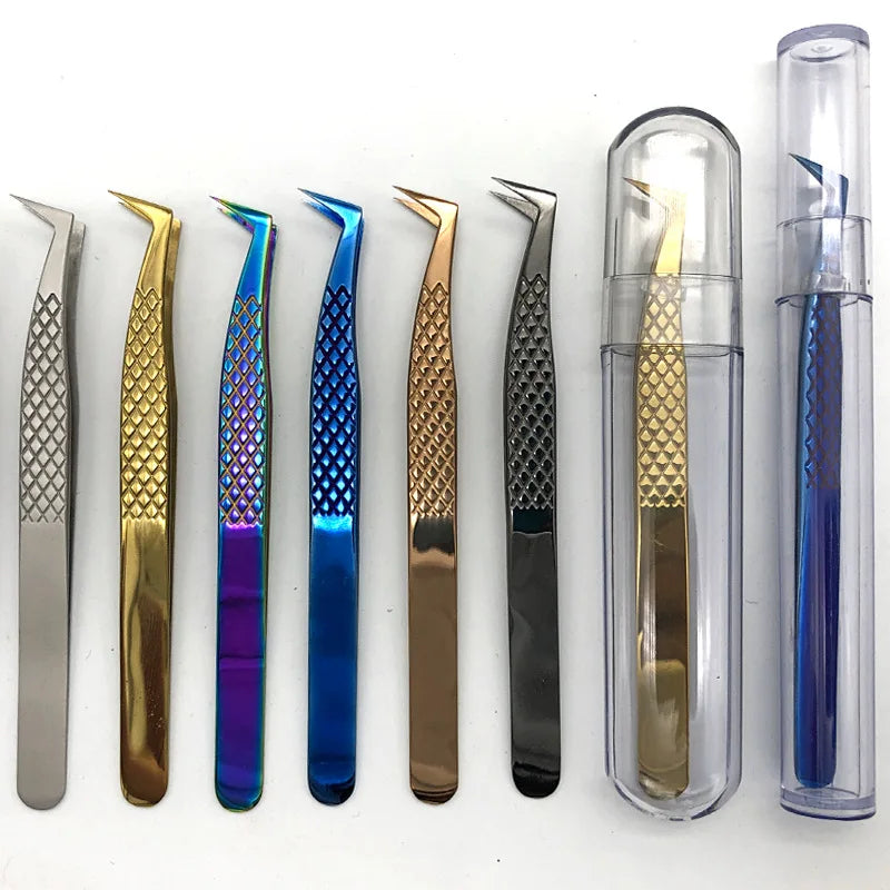 Stainless Steel  High Precision Eyelash Tweezers