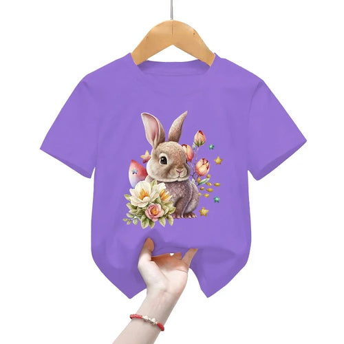 Kids Easter Bunny Print T-Shirt