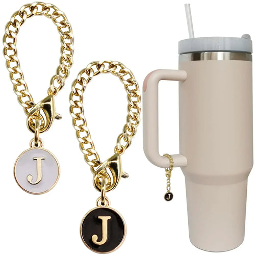 2pc/set Letter Charm Accessories for Stanley Cup 2PCS Initial Name ID