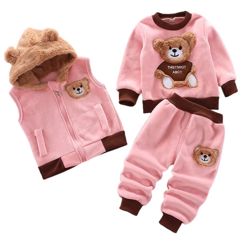 3PCS Winter Bear Outfit For Kids