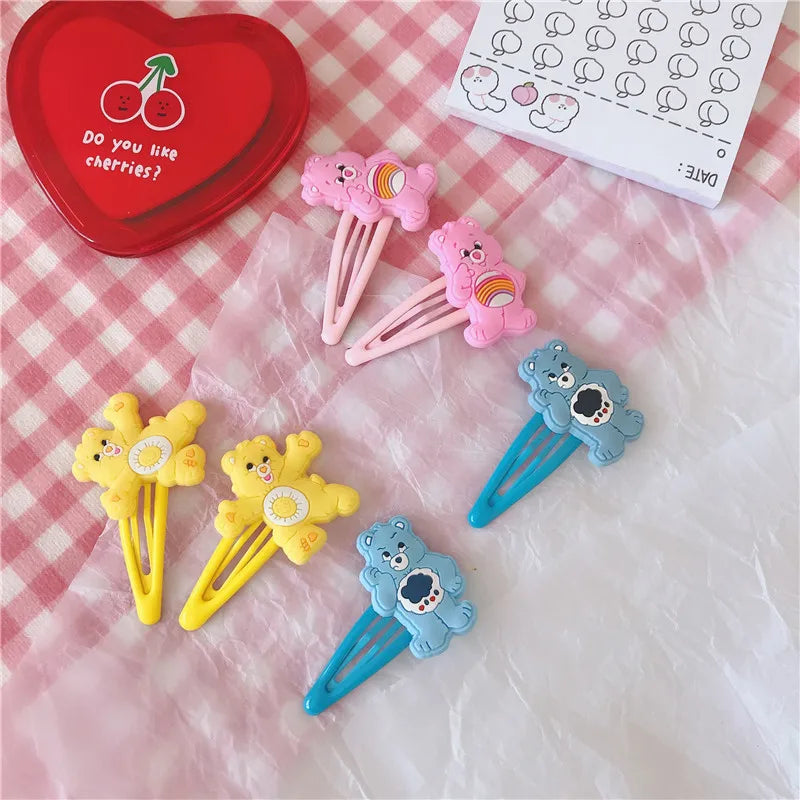 Kawaii Care Bear Hair clip Girls