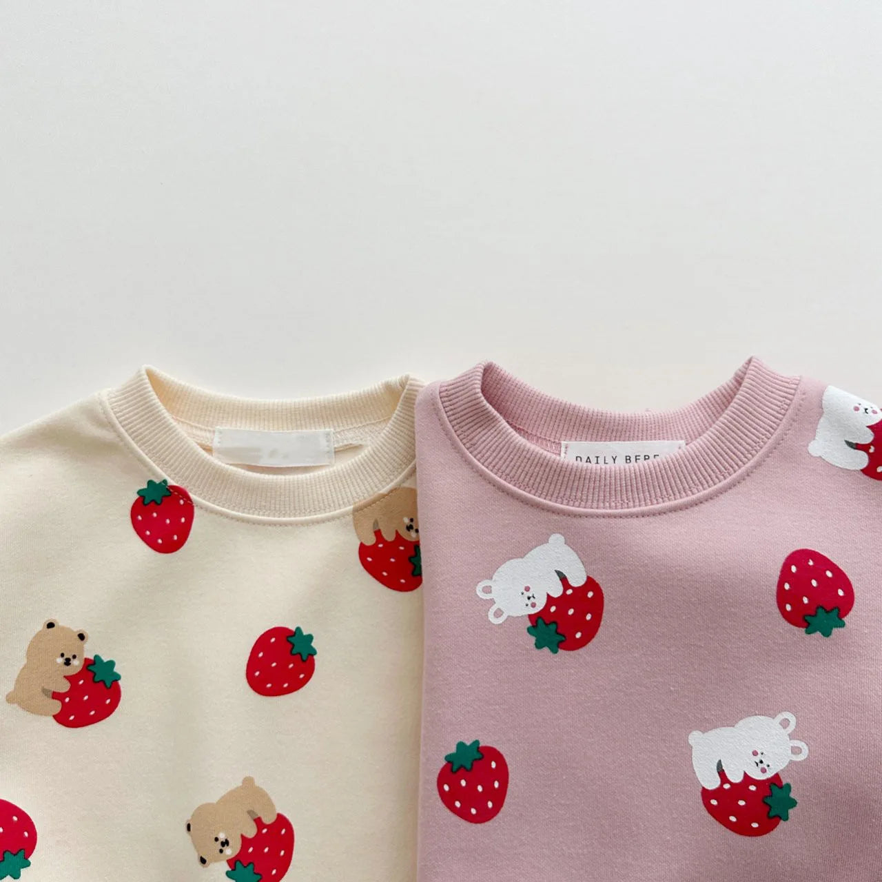 Spring & Autumn Cute Set Baby Girls Fashion Strawberries Pullover Tops