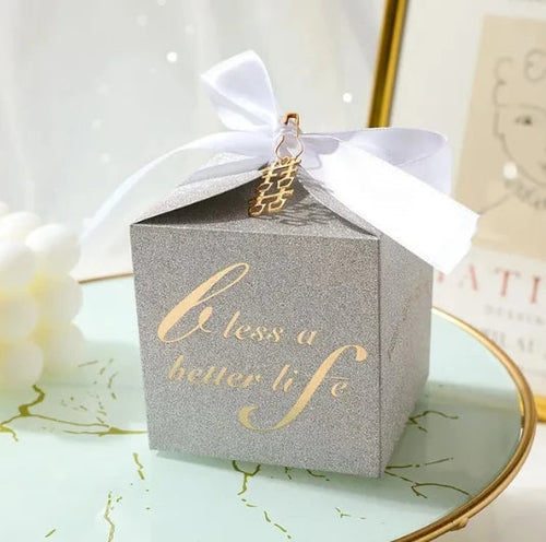 Exquisite Premium Square Gift Box Ribbon Wedding Party High Quality