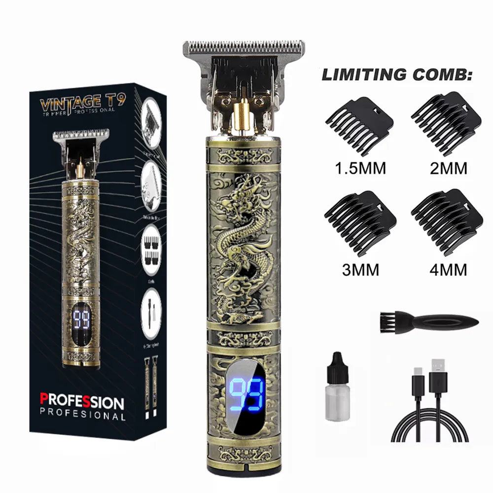 LCD Display T9 Electric Hairber 0mm Shaver Hair Trimer Home Appliances
