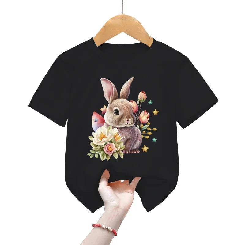 Kids Easter Bunny Print T-Shirt