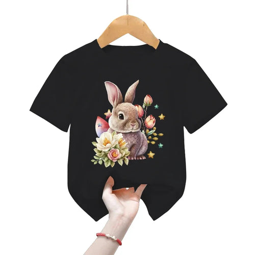 Kids Easter Bunny Print T-Shirt