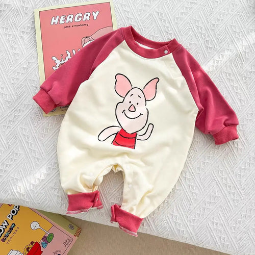 Tigger Pig Disney Cartoon Baby Clothes Long-sleeved Onesie Toddler