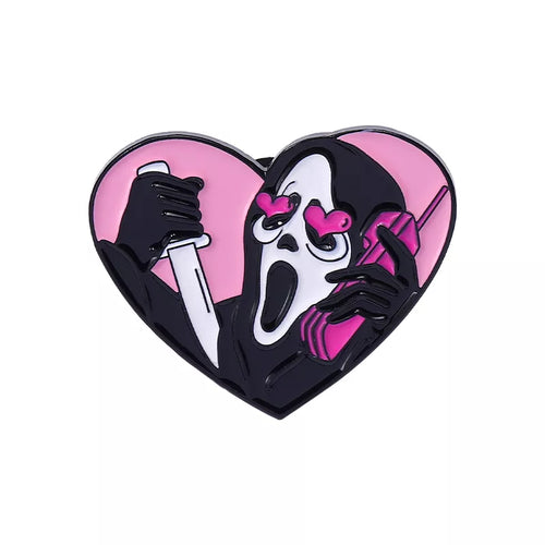 Pink Punk Enamel Pins Custom Witch Bear Tongue Ghost Call