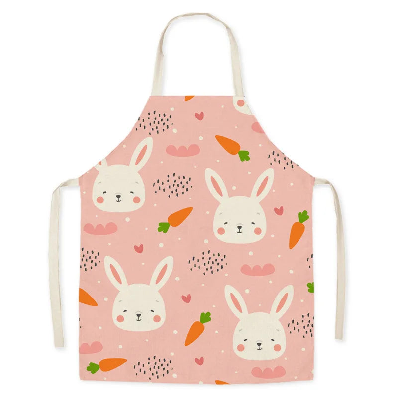 Kitchen Aprons Easter Bunny Print