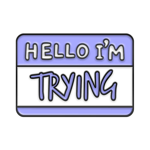 Fun Dialog Enamel Pins Custom 50% IDN 50% IDC I'm Stressed Tired