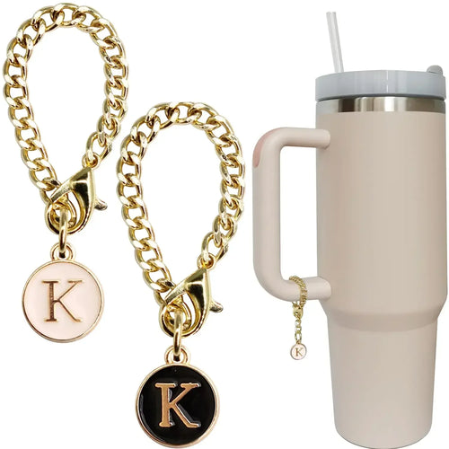 2pc/set Letter Charm Accessories for Stanley Cup 2PCS Initial Name ID