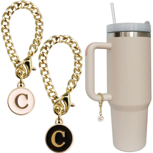 2pc/set Letter Charm Accessories for Stanley Cup 2PCS Initial Name ID