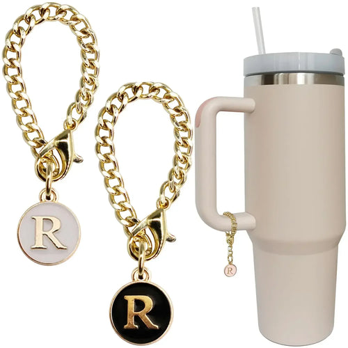2pc/set Letter Charm Accessories for Stanley Cup 2PCS Initial Name ID
