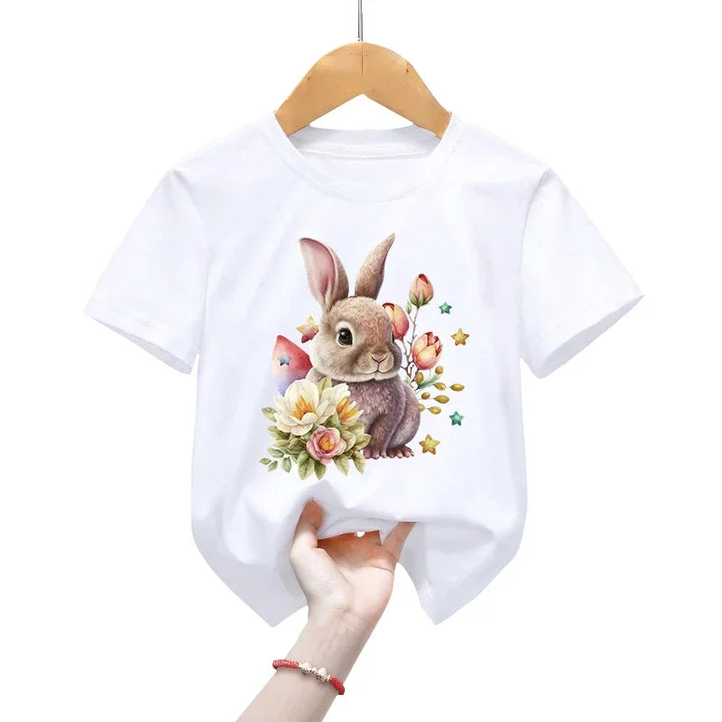 Kids Easter Bunny Print T-Shirt