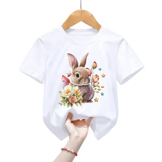 Kids Easter Bunny Print T-Shirt