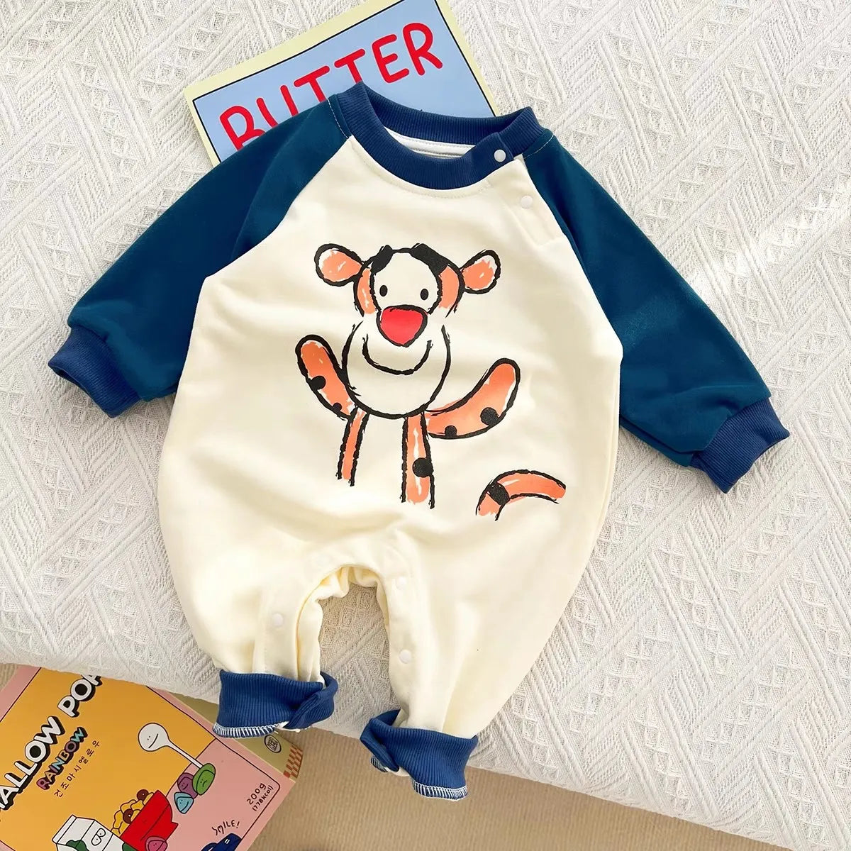 Tigger Pig Disney Cartoon Baby Clothes Long-sleeved Onesie Toddler