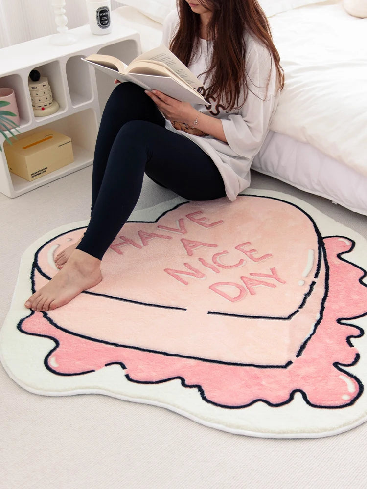Creative Art Rug Pink Comfortable Soft Bedroom Rugs Living Room