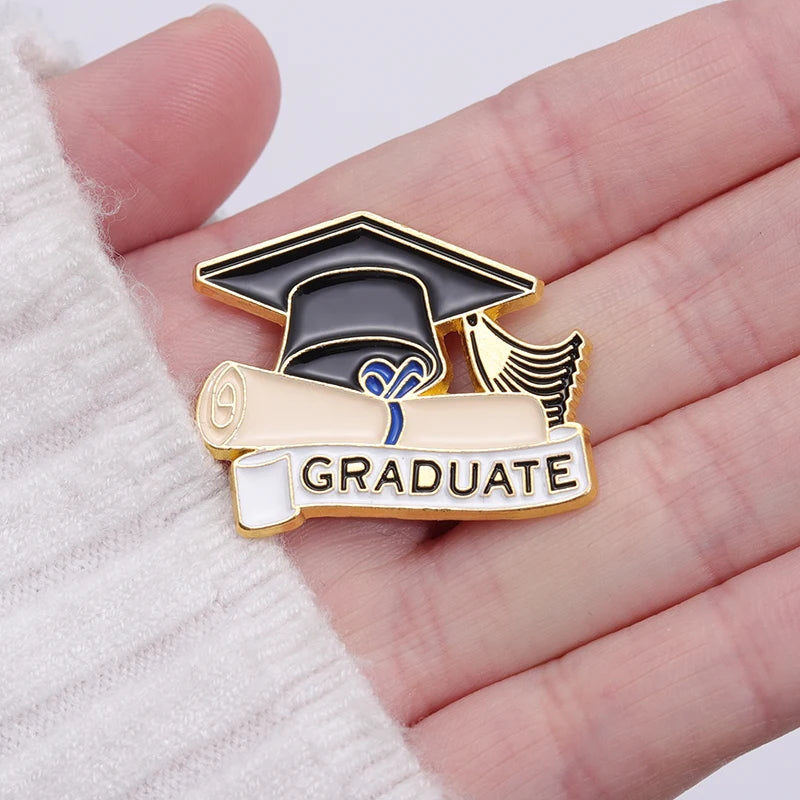Graduation Enamel Pins Custom Students Bachelor Cap