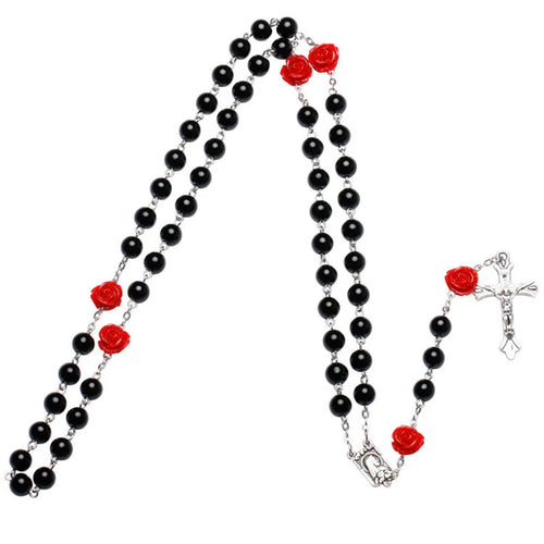 Purple Glass Bead Rosary