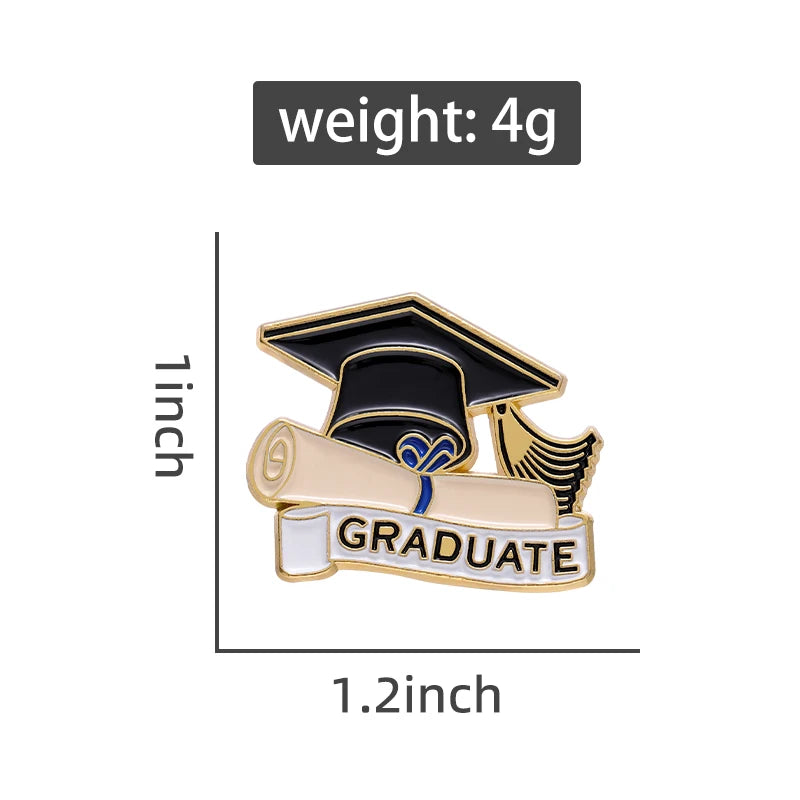 Graduation Enamel Pins Custom Students Bachelor Cap
