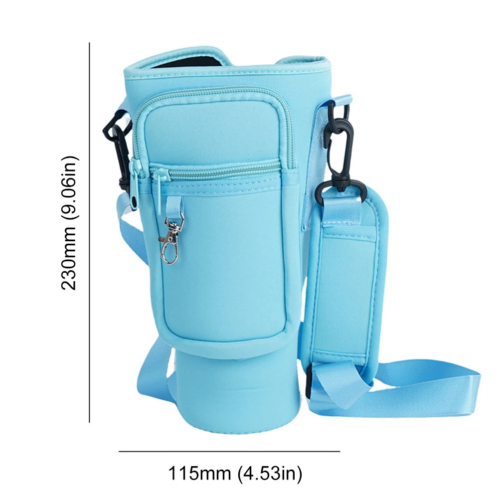 Neoprene Water Bottle Sling Bag with Phone Pocket Water Bottle Sleeve