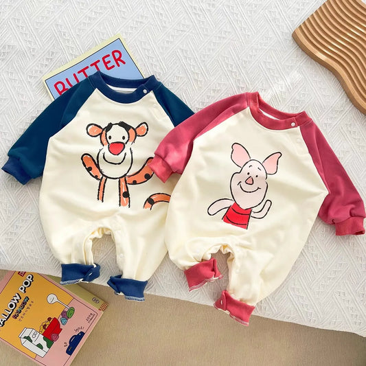 Tigger Pig Disney Cartoon Baby Clothes Long-sleeved Onesie Toddler