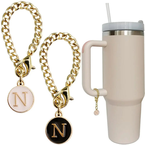 2pc/set Letter Charm Accessories for Stanley Cup 2PCS Initial Name ID