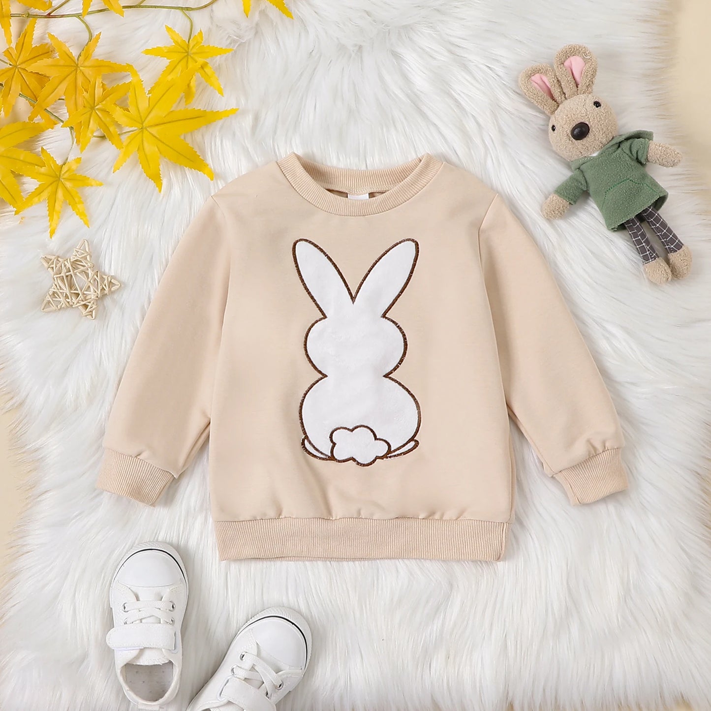 FOCUSNORM 0-5Y Autumn Baby Boys Girls Sweatshirts/Rompers Bunny