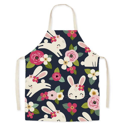 Kitchen Aprons Easter Bunny Print