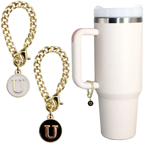 2pc/set Letter Charm Accessories for Stanley Cup 2PCS Initial Name ID