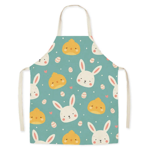 Kitchen Aprons Easter Bunny Print