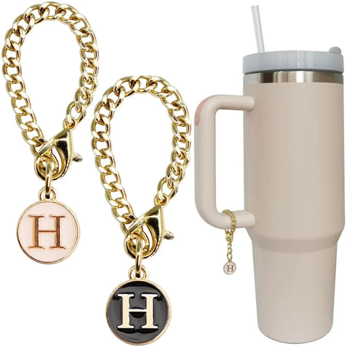 2pc/set Letter Charm Accessories for Stanley Cup 2PCS Initial Name ID