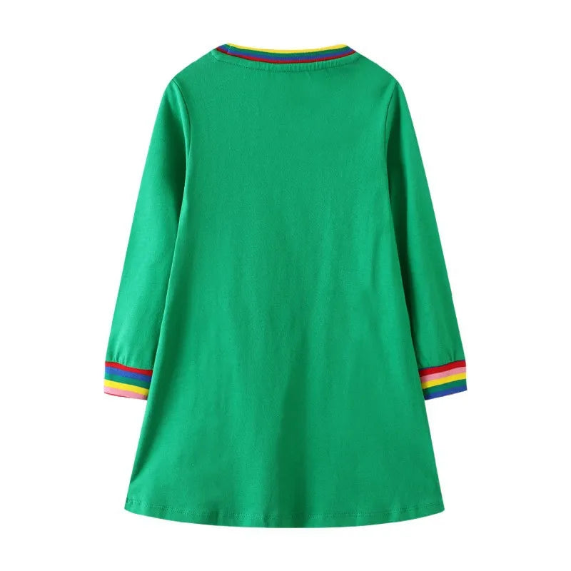 Jumping Meters New Princess Girls Dresses Animals Embroidery