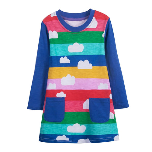 Jumping Meters New Princess Girls Dresses Animals Embroidery