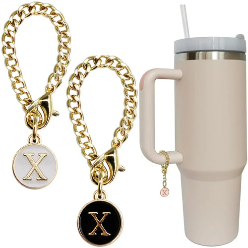 2pc/set Letter Charm Accessories for Stanley Cup 2PCS Initial Name ID
